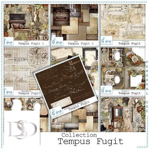 Tempus Fugit - Digital Scrapbooking Collection - Vintage - Scrapbook - Imprimable