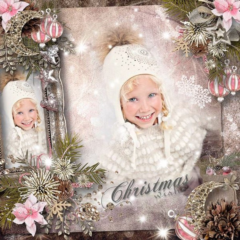 Sweet Christmas Digital Scrapbooking Kit Christmas Scrapbook Imprimable image 8