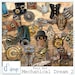 Mechanical Dream 2 - Digital Scrapbooking Kit - Steampunk - Scrapbook - Imprimable