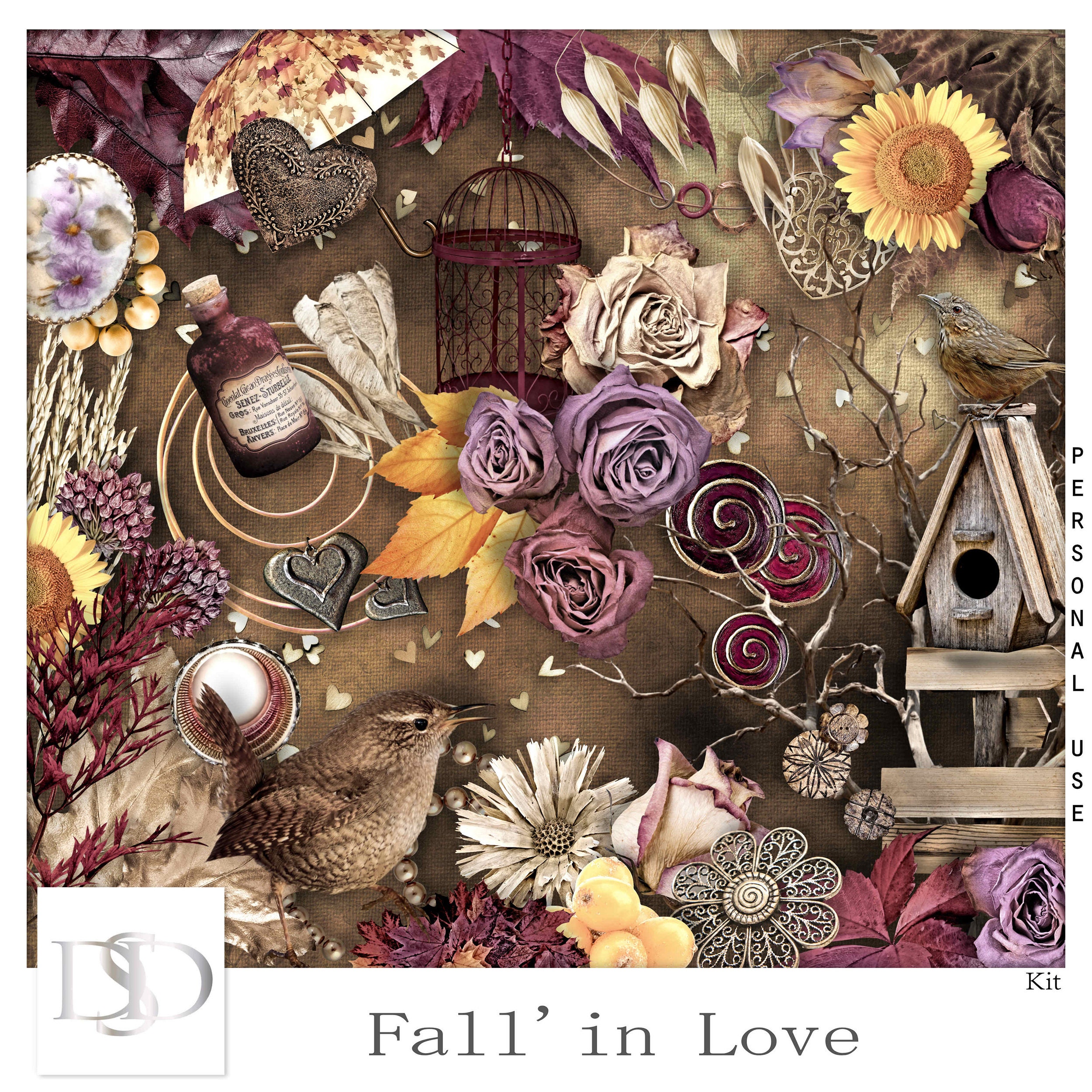 Arizona Autumn Digital Scrapbook Kit Boho Fall Scrapbooking 