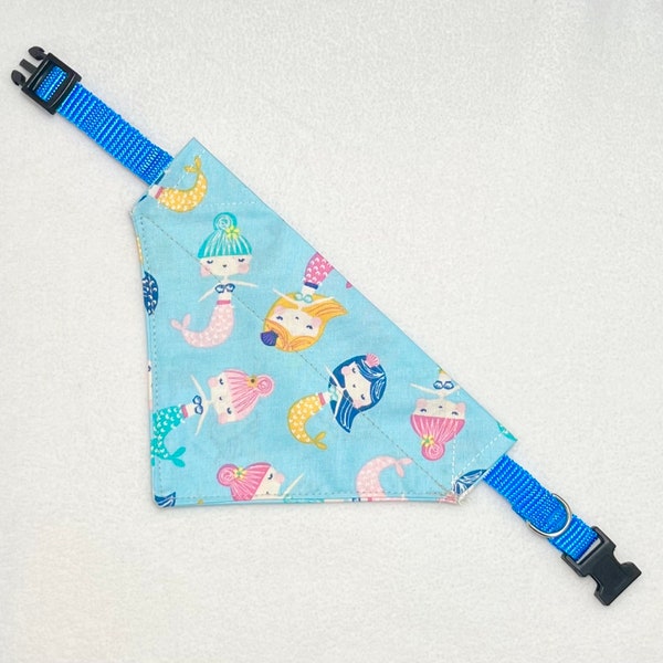 Mermaids in the Ocean Dog or Cat Over The Collar Pet Bandana Kerchief Square Cape Bib Costume for Holiday Occasion
