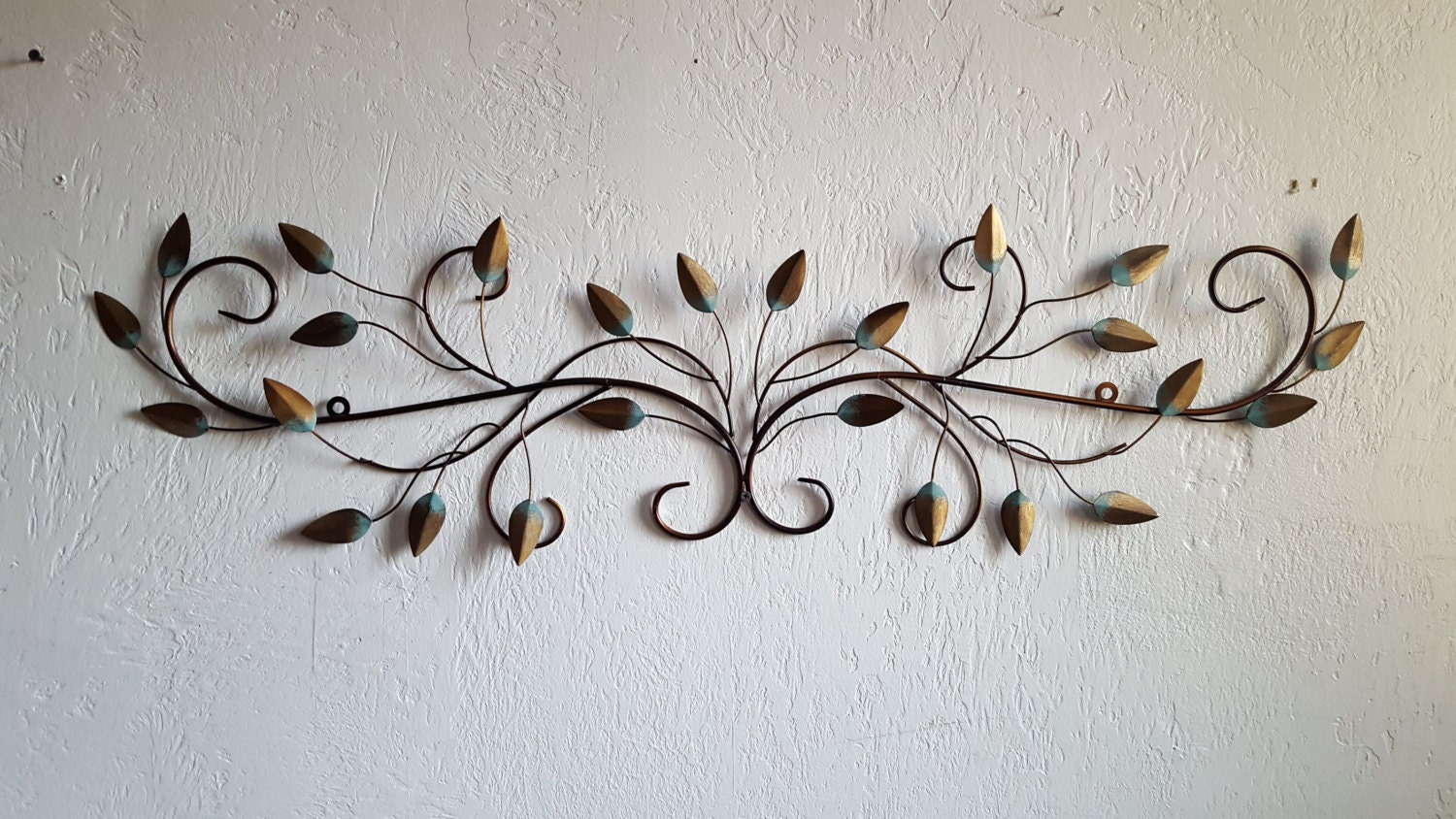 ON SALE Metal wall art Metal Vines and Leaf wall decor vintage | Etsy
