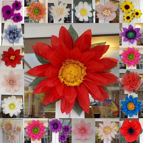 1x Extra Large 60 cm Red Tissue Paper Flower pompom Etsy