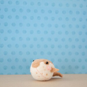 Po the baby Pufferfish Pattern easy illustrated PDF Stuffed Sea Creature, tiny felt softie, stuffed ocean animal, blowfish, cute kawaii gift image 3
