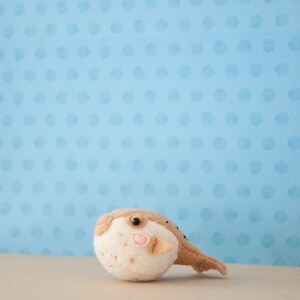 Po the baby Pufferfish Pattern easy illustrated PDF Stuffed Sea Creature, tiny felt softie, stuffed ocean animal, blowfish, cute kawaii gift image 2