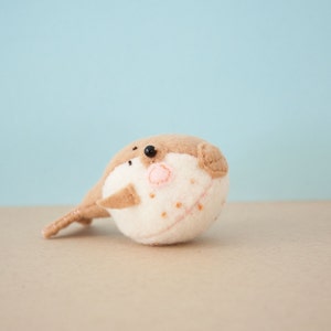 Po the baby Pufferfish Pattern easy illustrated PDF Stuffed Sea Creature, tiny felt softie, stuffed ocean animal, blowfish, cute kawaii gift image 5