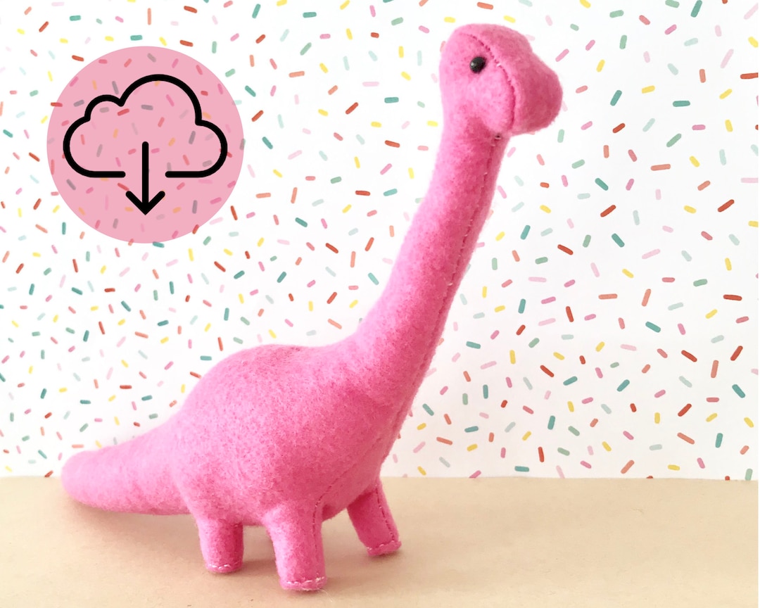 Claire the Brontosaurus PDF Sewing Pattern - Dinosaur Plushie, Kawaii ...