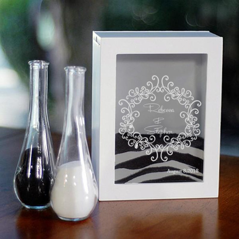 personalized unity sand ceremony shadow box
