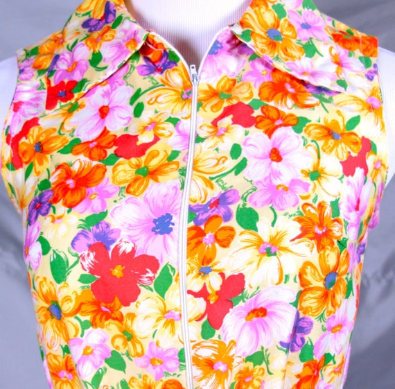 Colorful Floral Print Dress - image 1