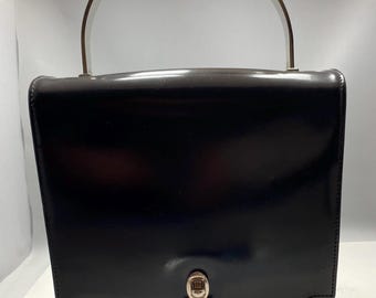 Vintage Black Dofan Top Handle Handbag