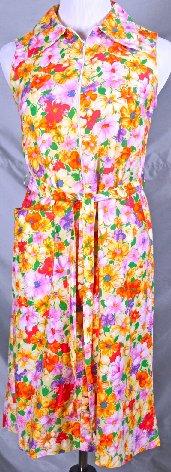 Colorful Floral Print Dress - image 2