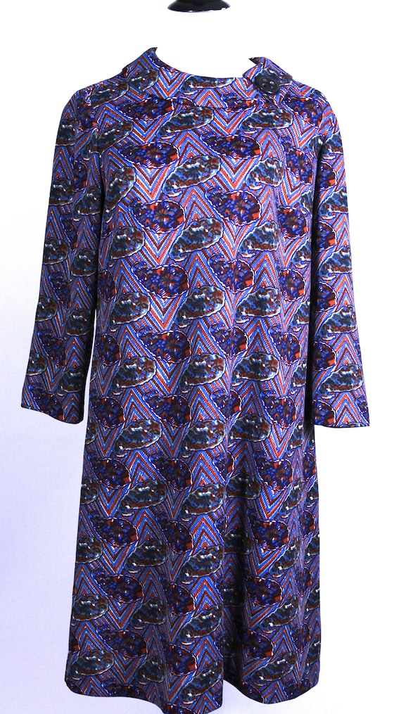 1960's Abstract Colorful Amy Adams Knit Dress