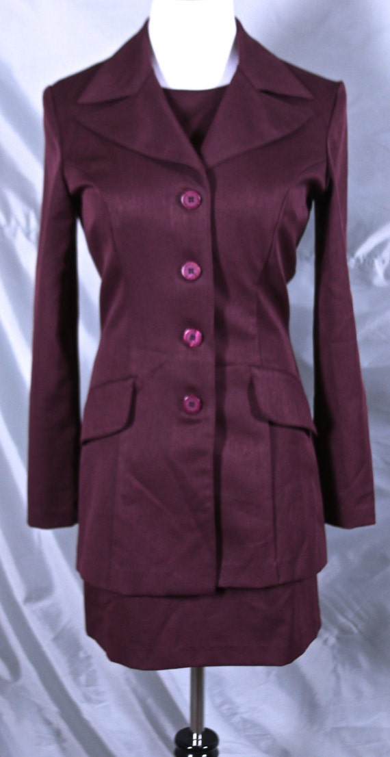 LA BELLE Burgundy Dress with Jacket