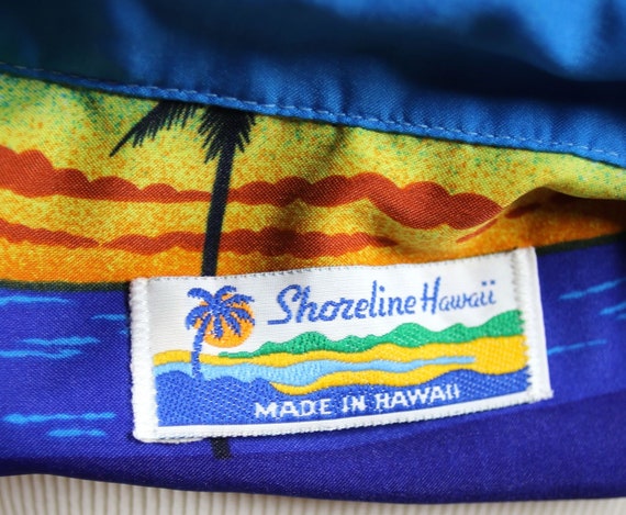 1970's Men's Hawaiian Shirt Shoreline Hawaii Made… - image 5