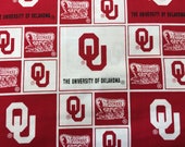 OKLAHOMA SOONERS ncaa 45 quot Cotton Fabric Sykel Enterprises