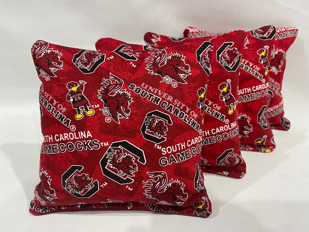 SOUTH CAROLINA GAMECOCKS 4 Cornhole Bags Bean Toss Print 2 Sides Etsy