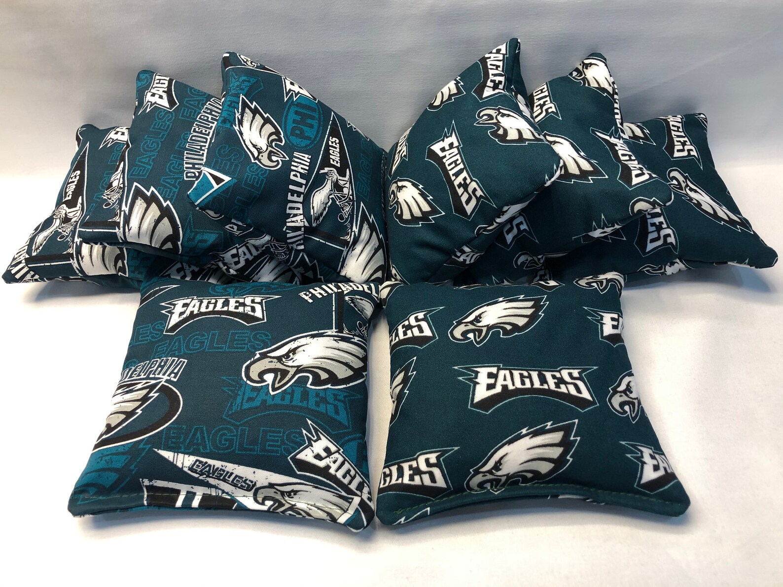 PHILADELPHIA EAGLES 8 Cornhole Bags Bean Toss 4 of Each Print Etsy