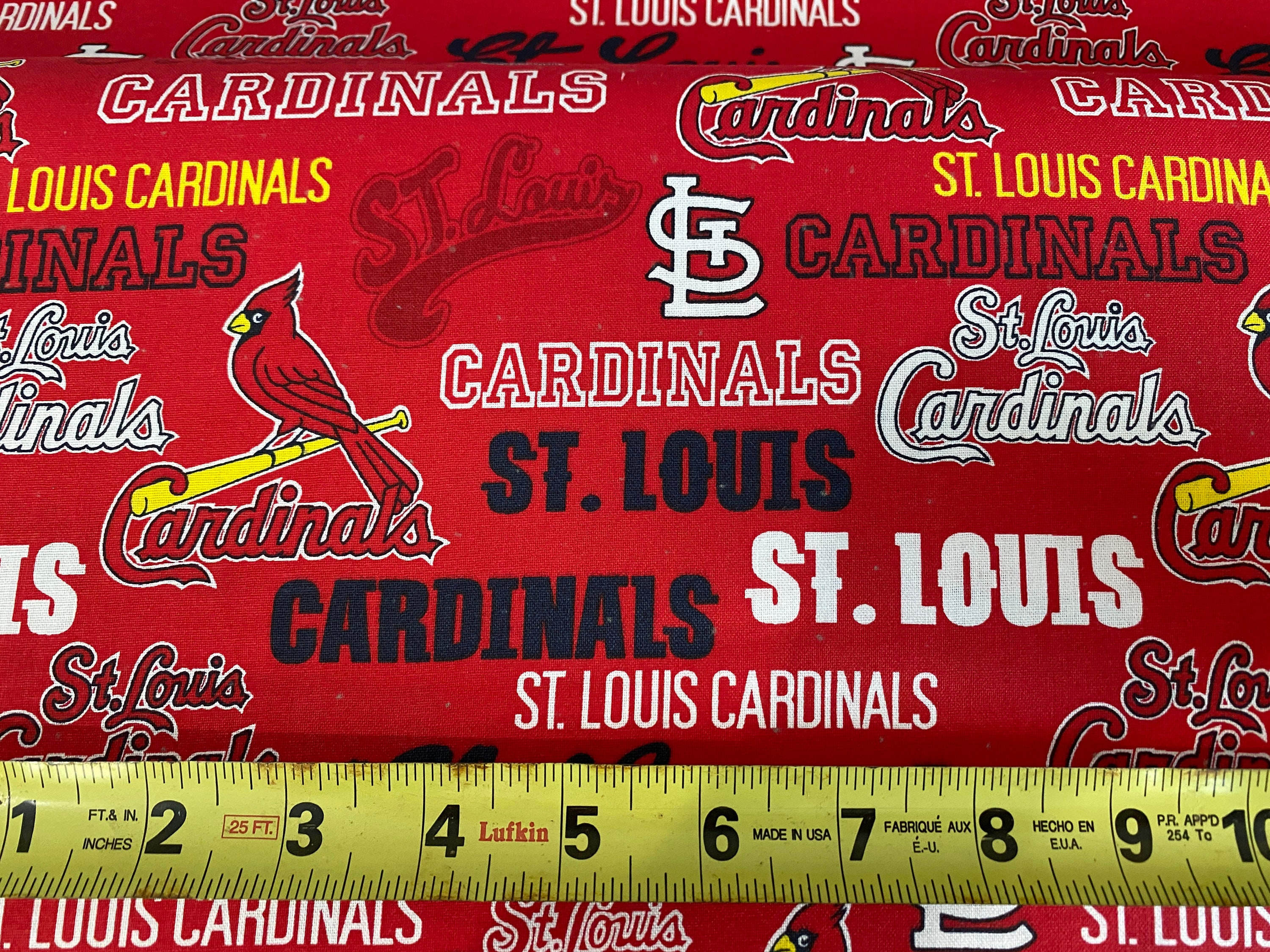 ST LOUIS Cardinals 45 Wide Cotton Fabric By The Yard By Etsy