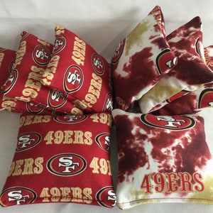 San Francisco 49ers 8 Cornhole Bags Bean Toss 4 Of Each Print 2 Sides