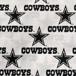 DALLAS COWBOYS 60&quot; Wide Cotton Fabric By The Yard By The 1/2 Yard NFL