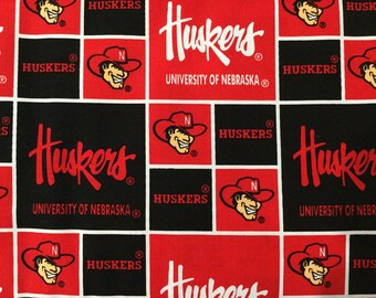 University of Nebraska Fabric by the Yard Box Allover #020