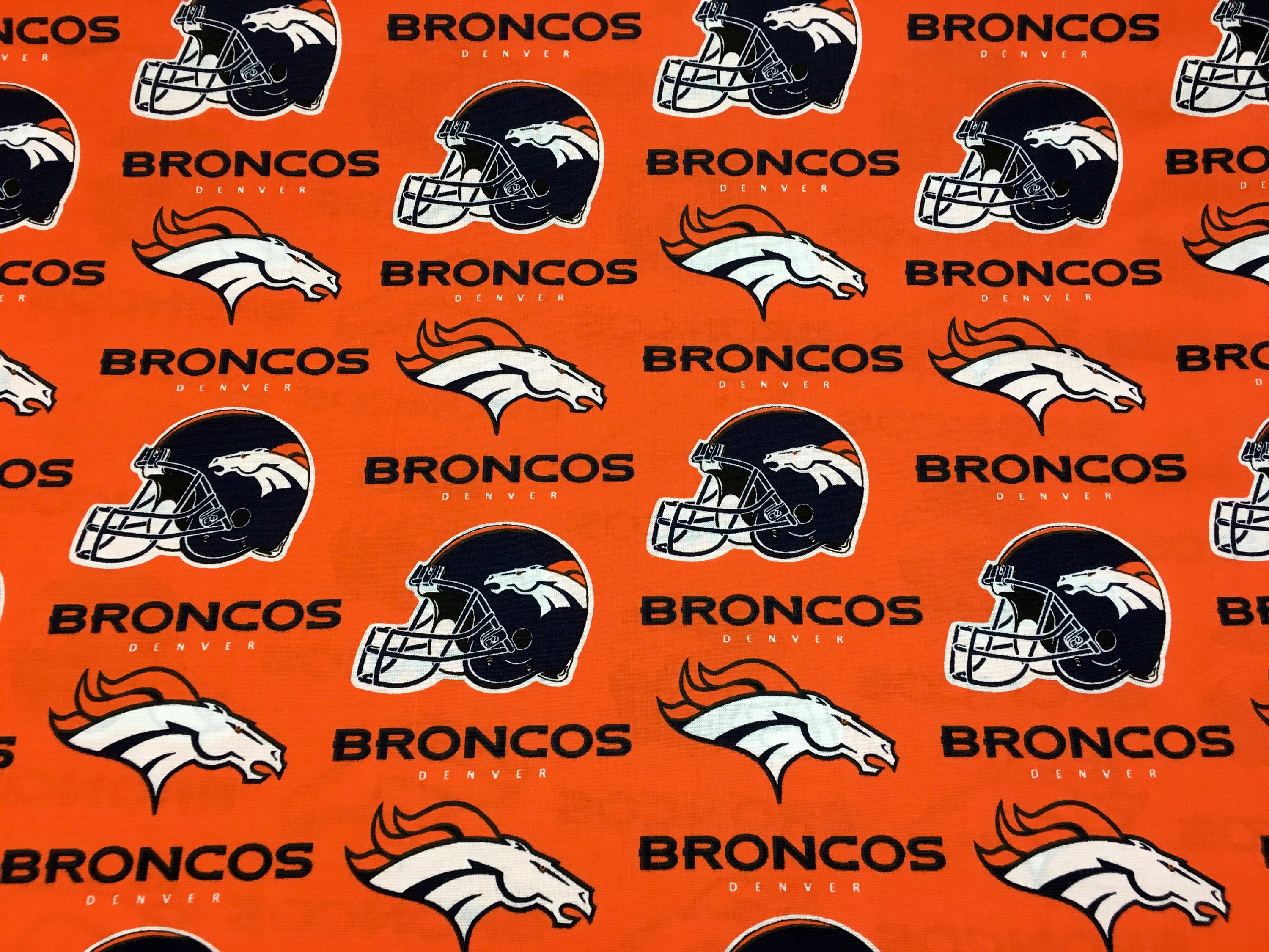 DENVER BRONCOS 60 Wide Cotton Fabric by the Yard by the Etsy