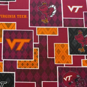 VIRGINIA TECH ncaa 45&quot; Cotton Fabric Sykel Enterprises