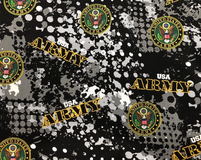 US ARMY Military Cotton Fabric by the Yard by the 1/2 Yard Etsy