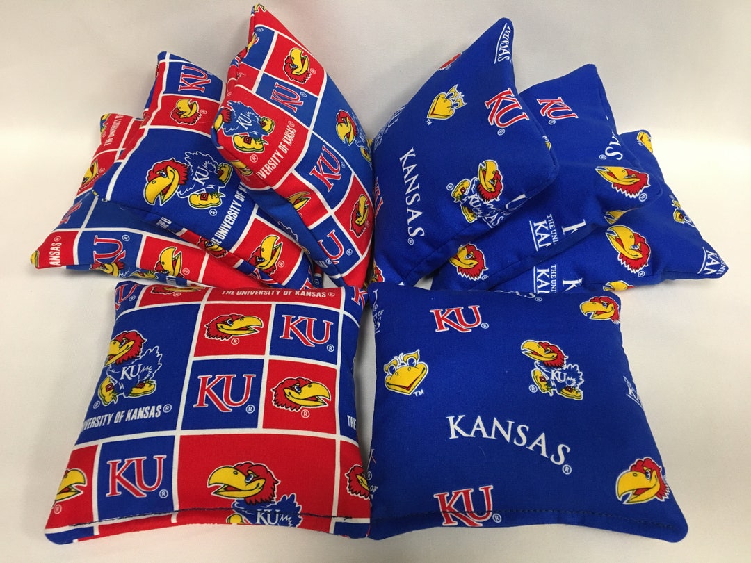 8 Cornhole Bean Bag Toss Game – BAGGO Kansas Jayhawks KU Camo Tailgate Toss BC