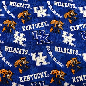 KENTUCKY WILDCATS  ncaa 45&quot; Cotton Fabric Sykel Enterprises