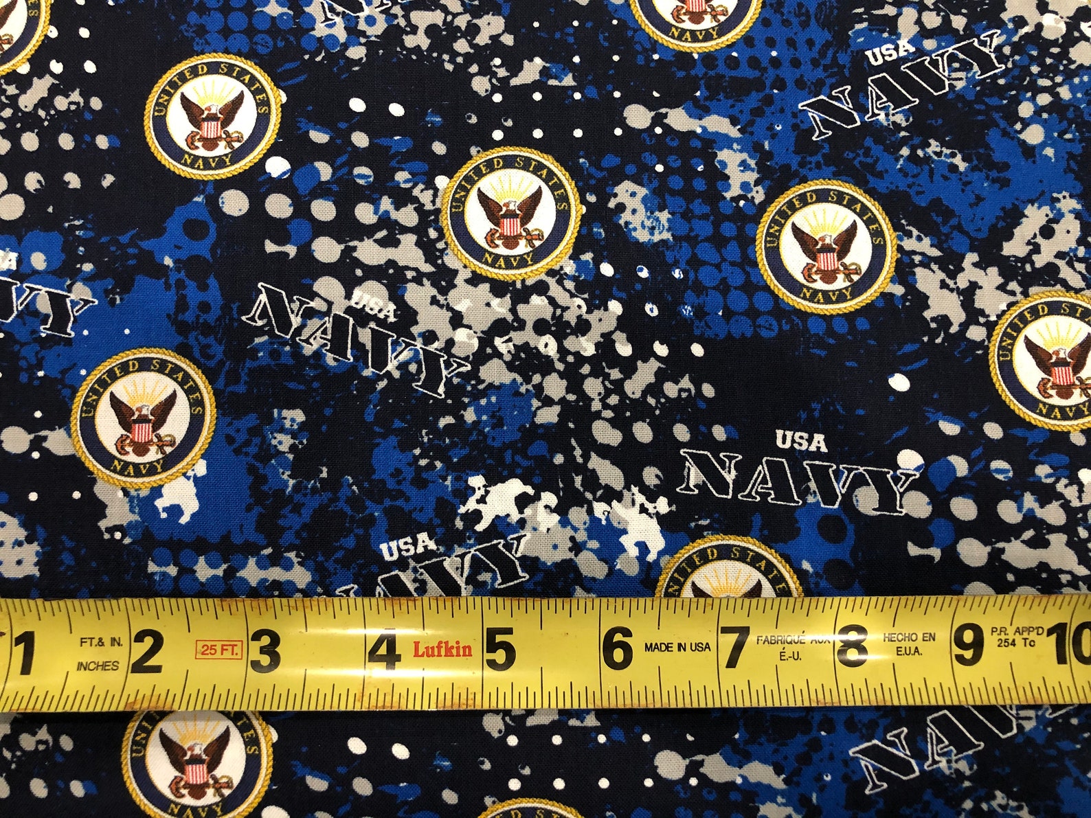 US NAVY Military Cotton Fabric by the Yard by the 1/2 Yard Etsy