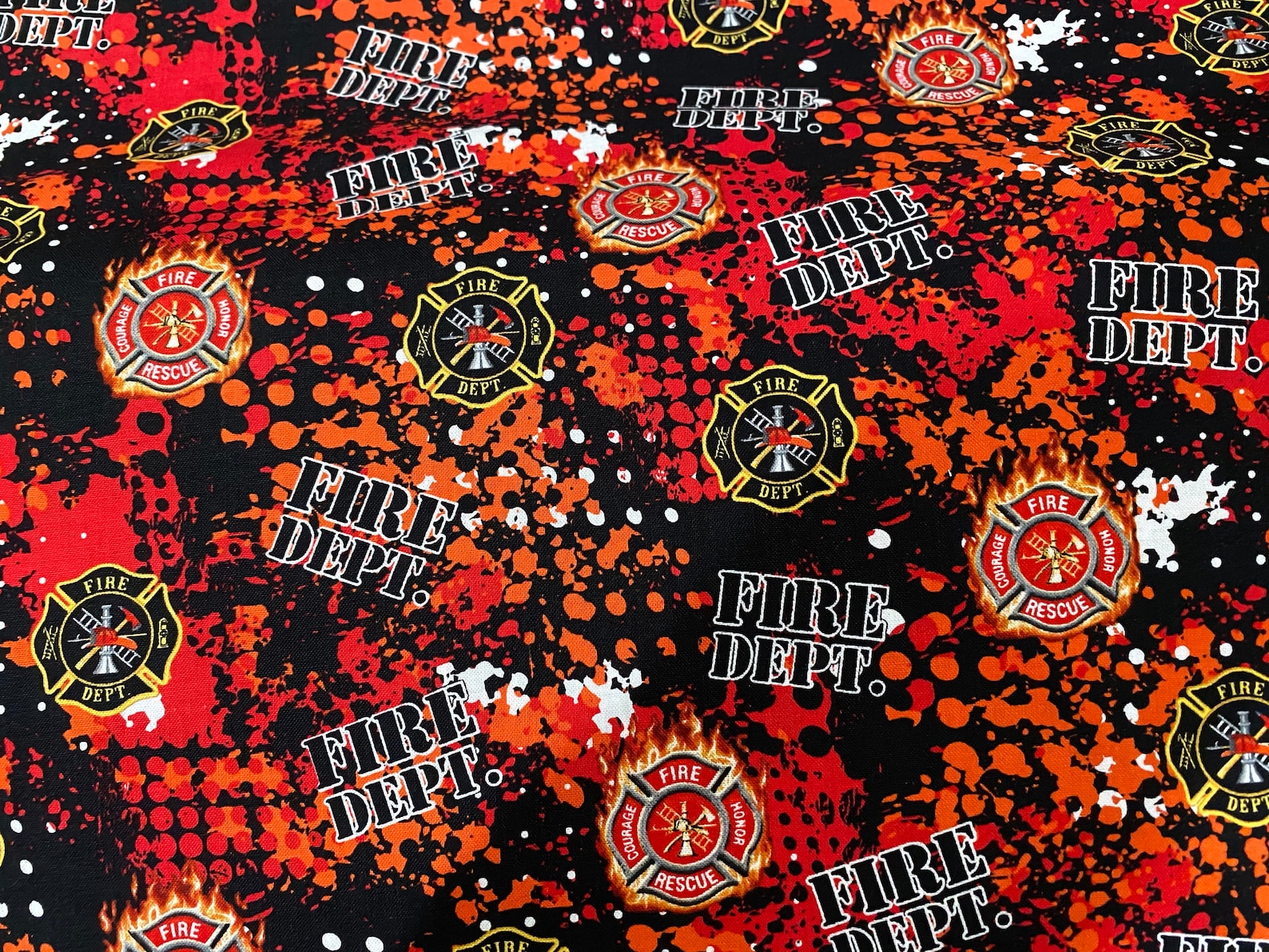 Firefighter Fire Department 100% Cotton Fabric by the Yard by - Etsy UK