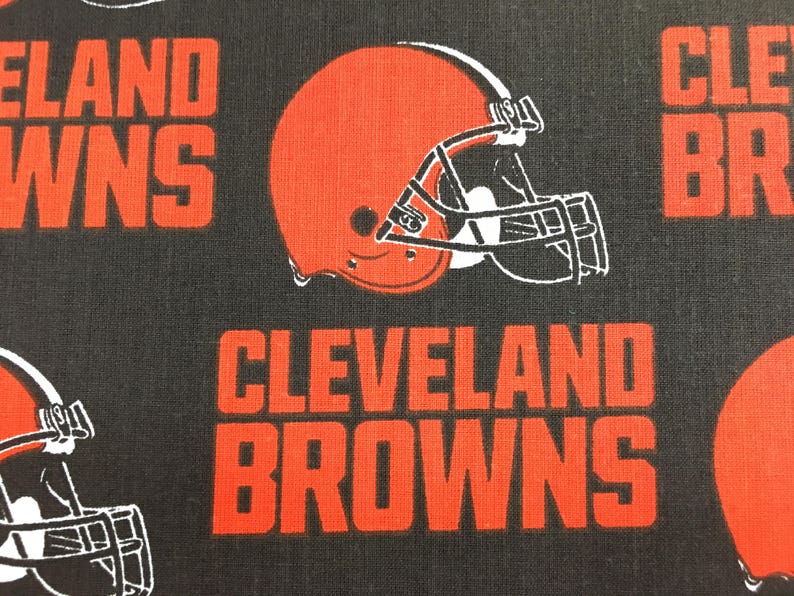 Cleveland Browns Cotton Fabric - NFL Team Print (by the Yard) - Etsy