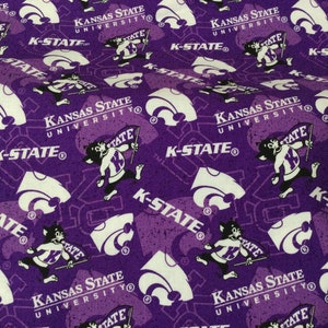 KANSAS STATE ncaa 45&quot; Cotton Fabric Sykel Enterprises