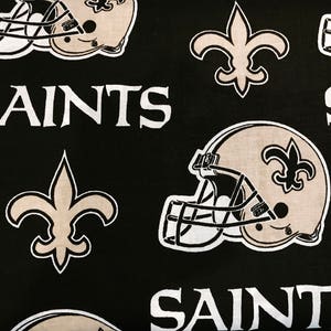 NEW ORLEANS Saints 60&quot; Wide Cotton Fabric By The Yard By The 1/2 Yard NFL