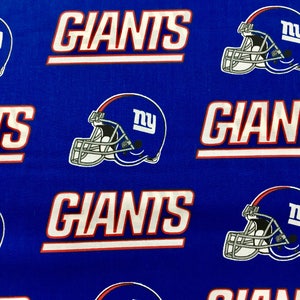 NEW YORK giants 60&quot; Wide Cotton Fabric By The Yard By The 1/2 Yard NFL