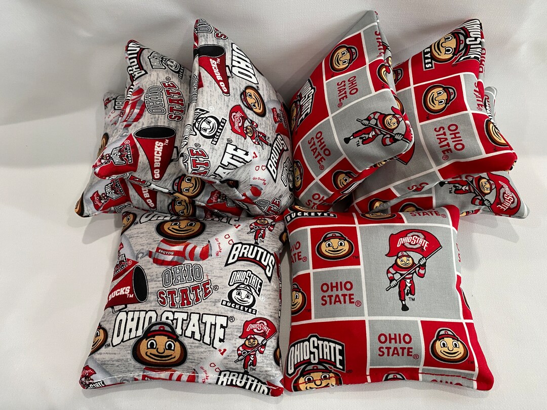 OHIO STATE BUCKEYES 8 Cornhole Bags Bean Toss Print 2 Sides - Etsy