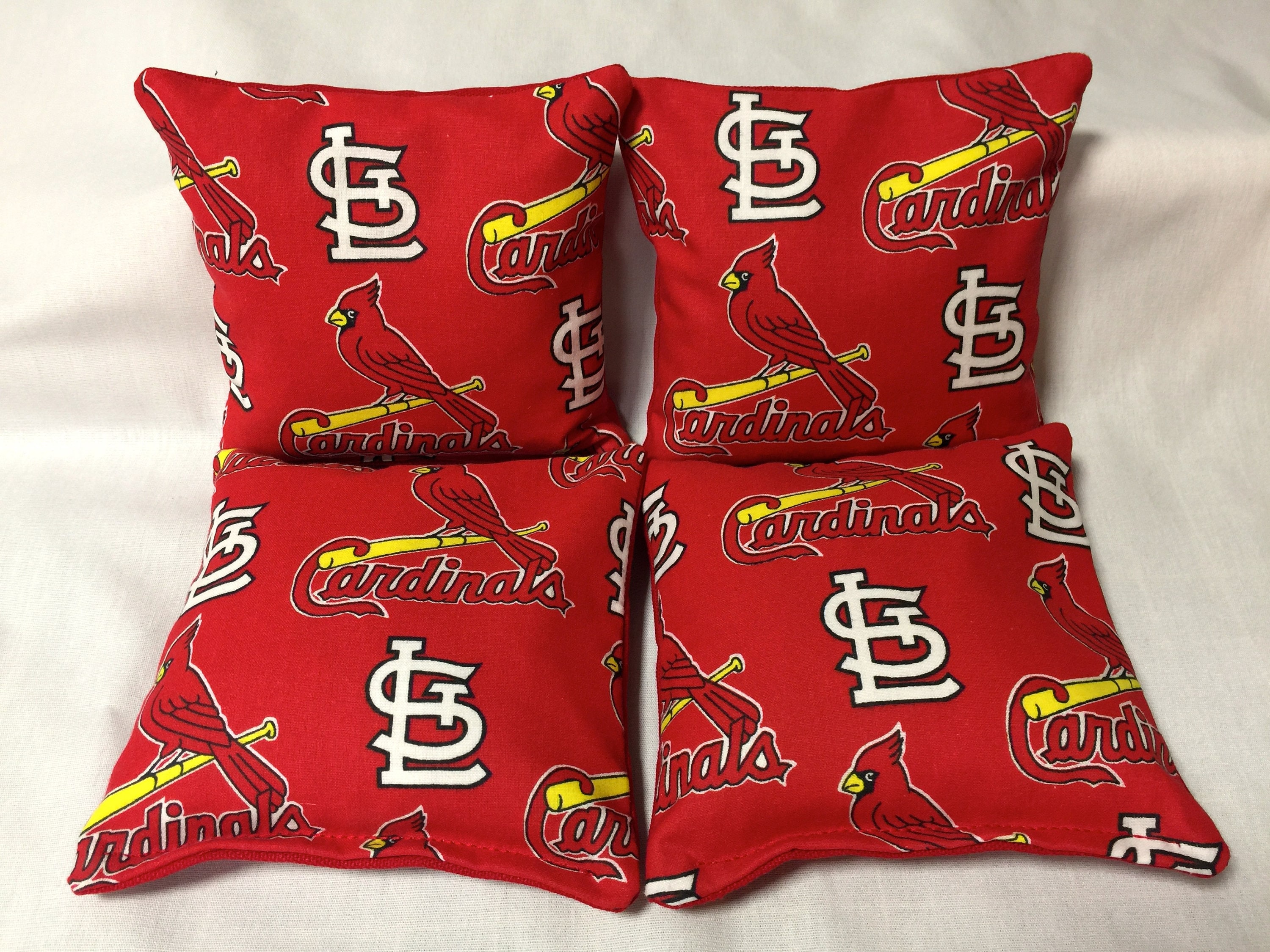 ST LOUIS CARDINALS 4 Cornhole Bags Bean Toss Print 2 Sides