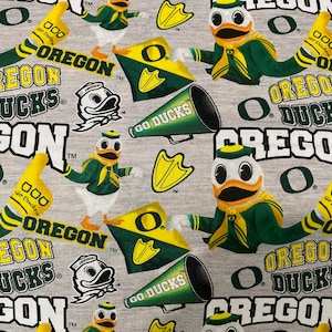 OREGON DUCKS  45&quot; Wide Cotton Fabric By The Yard By The 1/2 Yard NFL