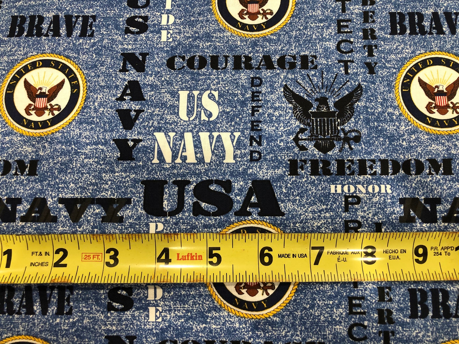 US NAVY Military Cotton Fabric by the Yard by the 1/2 Yard Etsy