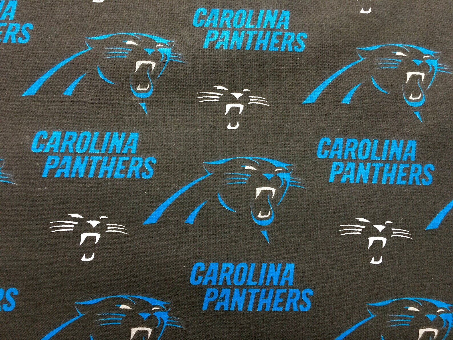 CAROLINA PANTHERS 60 Wide Cotton Fabric by the Yard by Etsy