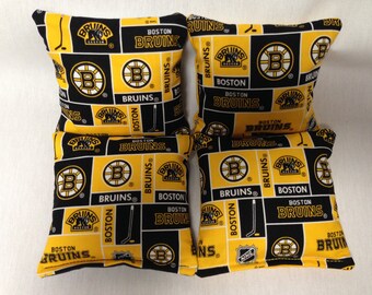 BOSTON BRUINS CORNHOLE BEAN BAGS TOSS GAME --SET OF 8-- CORN BOSTON BRUINS CORNHOLE BEAN BAGS TOSS GAME --SET OF 8-- CORN