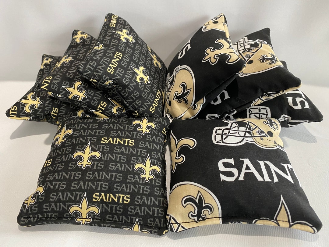 NEW ORLEANS SAINTS 8 Cornhole Bags Bean Toss 4 of Each Print 2 Sides - Etsy