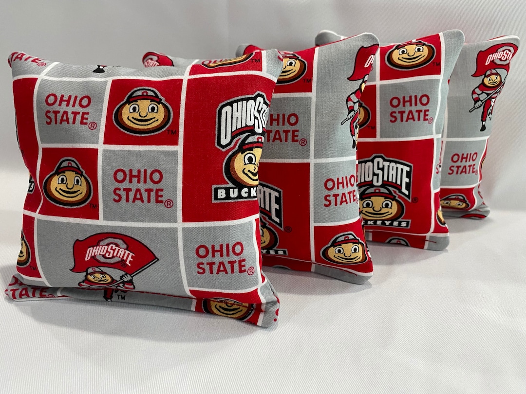 8 Sacchetti Cornhole Ohio State Buckeyes Osu 8 Sacchetti Per Bean - Foto 9