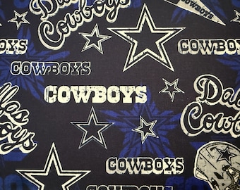 DALLAS COWBOYS 60" Wide Cotton Fabric By The Yard By The 1/2 Yard NFL