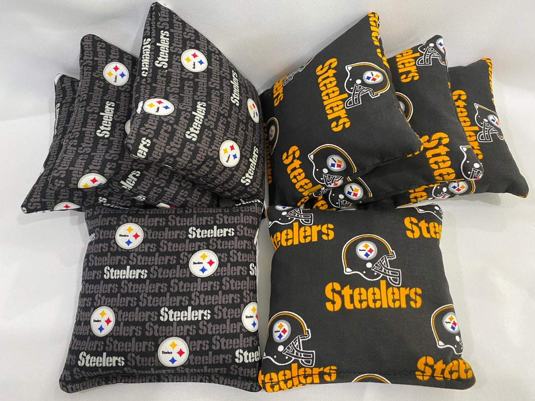 Cornhole Bean Bags Set Di 8 Sacchetti Regolazione ACA PITTSBURGH STEELERS - Foto 9