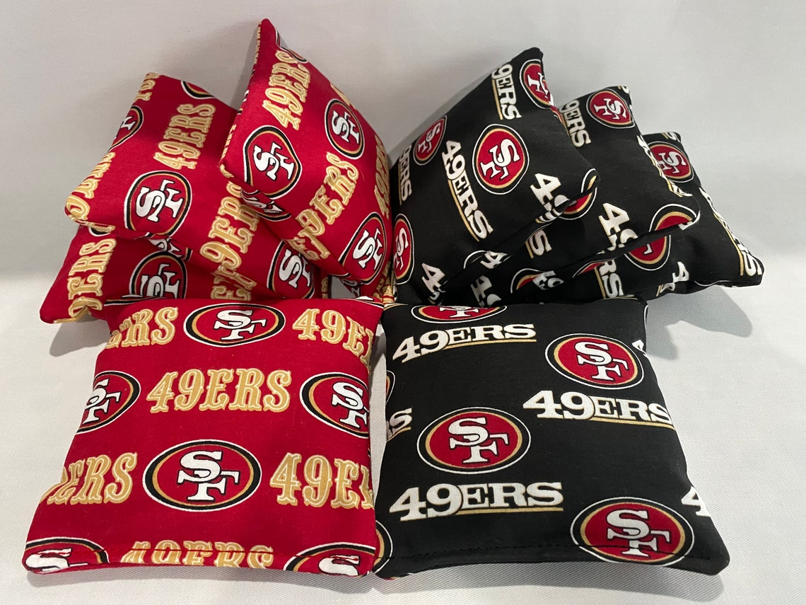 San Francisco 49ers 8 Cornhole Bags Bean Toss 4 Of Each Print Etsy