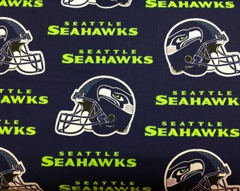 Seattle Seahawks Cotton Fabric - NFL Team Print (By The Yard)