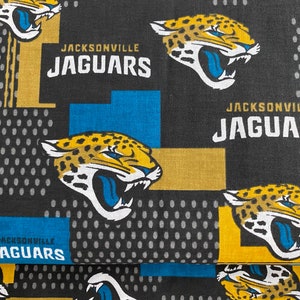 JACKSONVILLE JAGUARS 60&quot; Wide Cotton Fabric By The Yard By The 1/2 Yard NFL