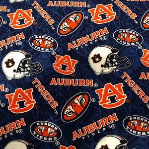 AUBURN TIGERS ncaa 45&quot; Cotton Fabric Sykel Enterprises